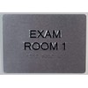 BUILDINGSIGNS.COM EXAM Room 1 Sign with Tactile Text and Braille