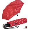Knirps Regenschirm Taschenschirm Large Duomatic Polka Dots - red-White