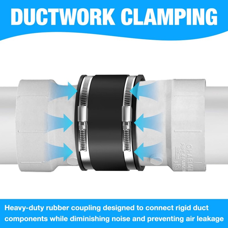CLIUNT Flexible Rubber Sleeve 100 mm, Flexible Rubber Coupling, Flexible
