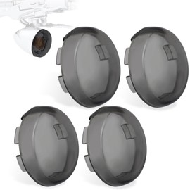 HOKUOTOLITE Turn Signal Lens Kit,Front/Rear Bullet Turn Signal Light Replacement Lenses Covers for Harley Sportster 883 1200/Touring Road King Electra Glide Street Glide/Softail/Dyna/V-Rod,Smoke,4 PCS
