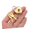 Gatuida 1set Mini Heart Shaped Padlock Cute Decorative Locks with