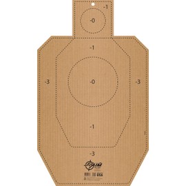 EZ-Aim IPSC IDPA Corrugated Silhouette Paper Shooting Target, 18" x 30," Tan