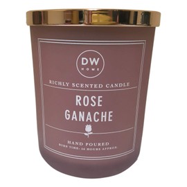 Decorware DW Home Romantic Scented Candle, Double Wick, 15.4 Oz (Rose Ganache Pink)