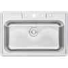 CozyBlock 33" Stainless Steel Drop In/Topmount Single Bowl Kitchen Sink
