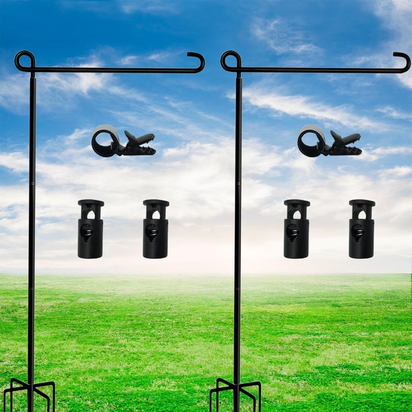 Garden Flag Stand-Holder-Pole High 39 Inch with 5 Prong Base