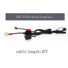 iMESTOU - Paquete de 5 Cables SAE a O Ring para batería, desconexión rápida, 10 A, Fusible para vehículos de 12 V-24 V
