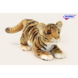 Crouching Tiger Cub Plush Soft Toy by Hansa 40cm. 6414