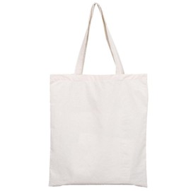 EOWVISN 1 Piece Cotton Tote Bag, Off-White, 38cm x 15cm x 43cm, Unisex-Adults, All Ages, Shopping, General Household, Versatile Users