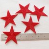 Zlettery 5pcs Red Star Iron on Patches, Star Patches Embroidered