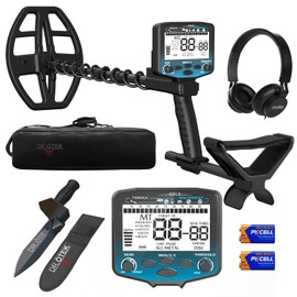 DR.ÖTEK Metal Detector for Adults, Professional Higher Accuracy Metal Detector Kit with Advanced Ground Balance, 5 Modes, 12" Double-D Waterproof Coil, Gold Detector for Beach Hunting, Blue