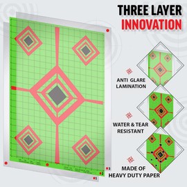 Heavy Duty Shooting Targets Paper - Targets for Shooting Range - Indoors & Outdoor Targets for Shooting Rifle - Gun Range Targets for Pistol Shooting - Handgun Shooting Range Accessories SightIn 24