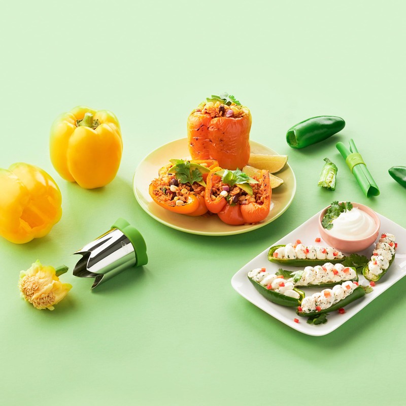 Chef'n QuickCore Pepper Plus Corer Set, 8 inches