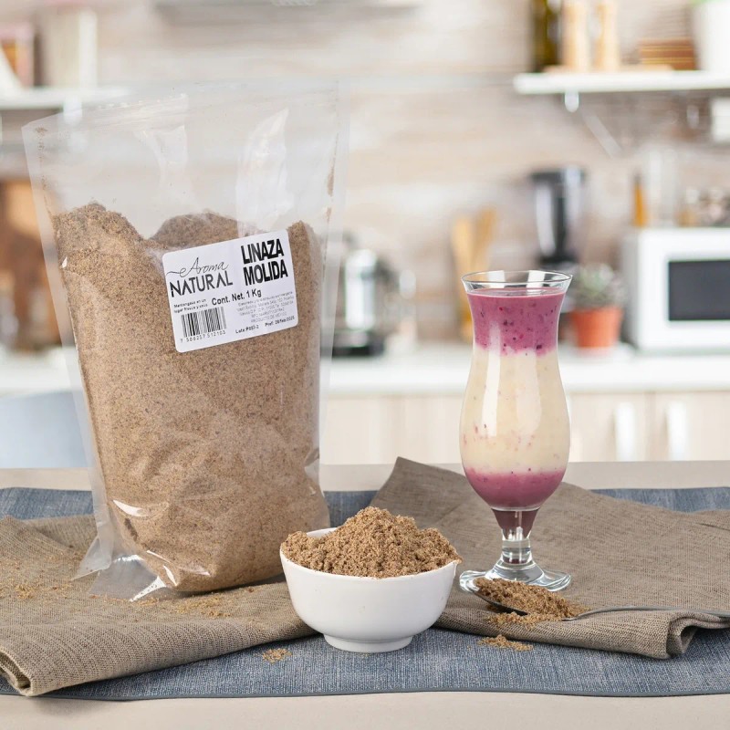 Linaza Molida 1 Kg Semilla De Linaza Molida Premium