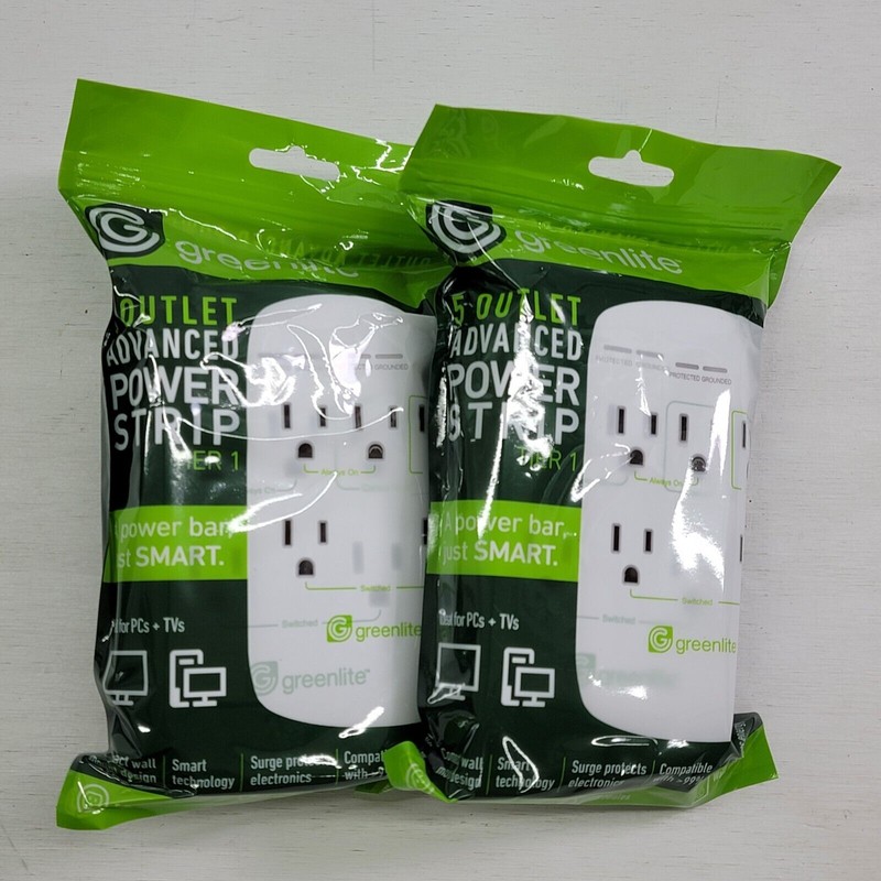 GREENLITE 2 - Greenlite 5 Outlet Advanced Power Strip Wall