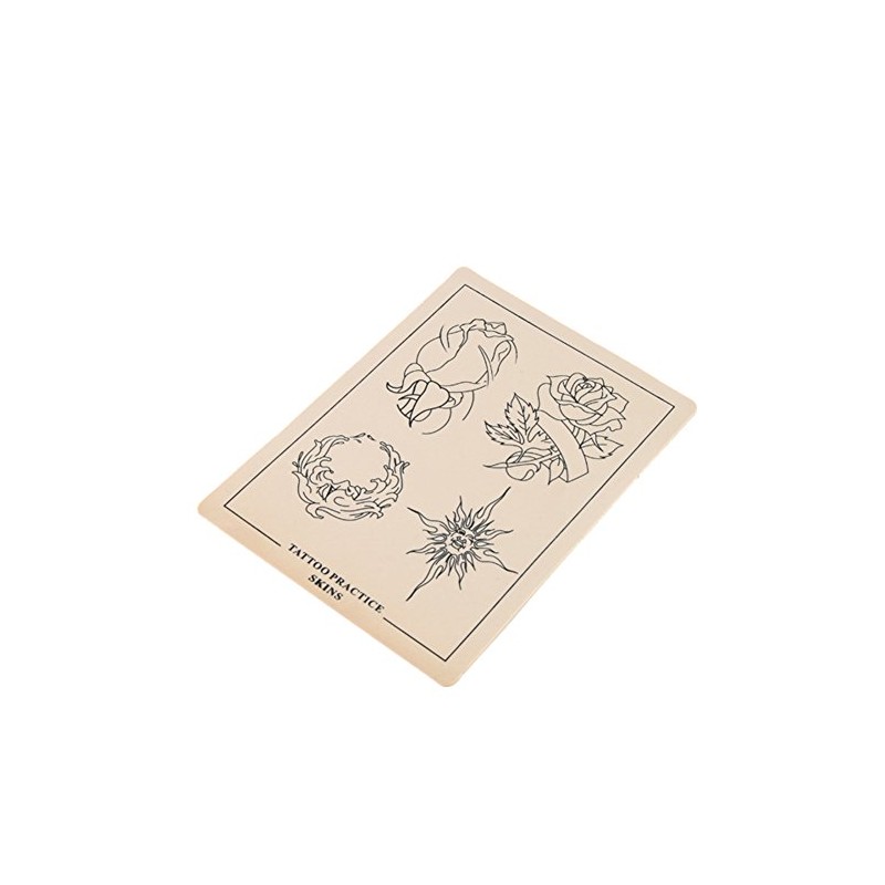 Large A4 Size Flower and Sun Tattoo Practice Skin (Pack