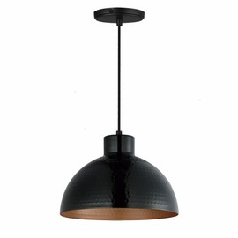Maxim Rockport - 1 Light Pendant-8.5 Inches Tall and 12 Inches Wide-Black/Antique Copper Finish