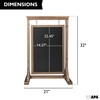 Ilyapa Rustic Double Sided Swinging Chalkboard Sidewalk Sign - Barnwood