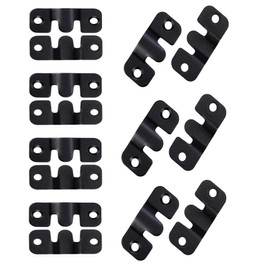 Pack of 16 Flush-Mounted Brackets Picture Frame Hanger Concealed Bracket Heavy Duty Photo Hooks Interlocking Picture Hanger 43 x 18 mm Stainless Steel Furniture Connector (Black)