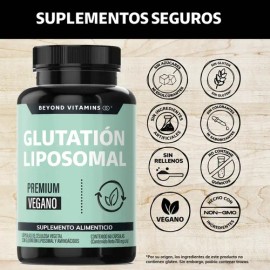 Beyond Vitamins  L- Glutation Liposomal Reducido  Glutathione Potenciado Con L-glutamina, L-glicina, Ácido Alfa Lipoico, Zinc Y Selenio -...          
