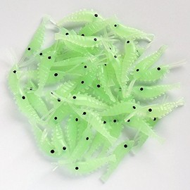 Small Shrimp Soft Worm Luminous Shrimp Worm Soft Lures Lures Shrimp Worms 0.6 - 1.2 inches (1.5 - 3 cm) 100 Pieces For Fishing Enjoy!