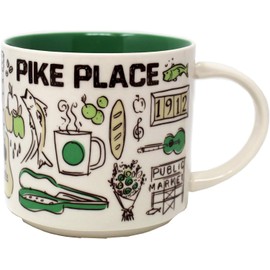 Starbucks Been There Series Pike Place Ceramic Mug, 14 Oz