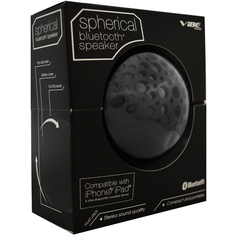 Vibe Spherical Compact Mini Portable Wireless Bluetooth Music Speaker -