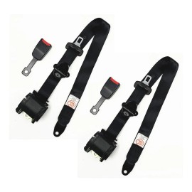 Cinturón De Seguridad De 3 Puntos Universal Retráctil 2pzs
