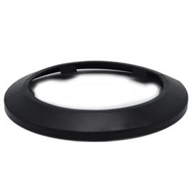 Indprod Fit 3.5" Outer Diameter Flange Water Pipe Cover Decoration Black Pipe Cover Radiator PP Plastic 90mm Escutcheon Collar for Wall Pipe Tube Decoration 1Pc