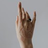 Thyonta 3PCS Hand Tattoo Stencil Indo-Nepalese Black Openwork Henna Tattoo