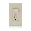Leviton GFCI Combination Outlet with Switch, 15 Amp, Self Test,