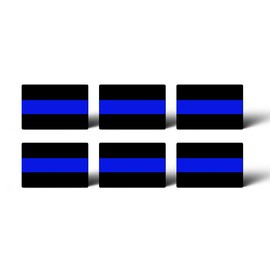 Thin Blue Line Police Mini Sticker Pack Car Truck License Tag Support Law Enforcement Officers
