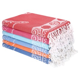 Organix - Sustainable Health supplies Fouta Beach Towel - Multicolor - 6 Pack, Quickdry