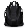 S-ZONE Leather Backpack Purses for Women Antitheft Rucksack Shoulder Bag