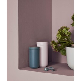 Stelton - To Go Click - Stainless Steel / Powder Coated / Plastic - Light Grey - (D x H) 7.2 x 14 cm