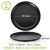P&P CHEF 13.5 Inch Pizza Pan, 3 Pieces Stainless Steel
