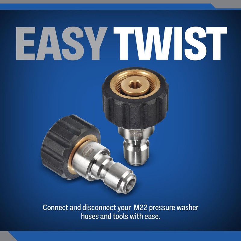 M22 15mm Quick Connect Adapter Set Variations (M22 To 3/8"