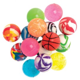 Baker Ross AT783 Bouncy Ball Mega Assortment - Pack of 30, For Kids Party Bags and Small Toys for Children