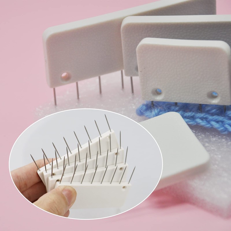 LAMXD 8 Pins Knit Blocking Pins Kit,Knit Blocking Combs –