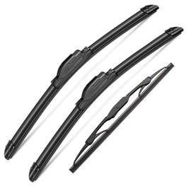 3 Wipers Set for Dodge Caliber 2007 2008 2009 2010 2011 2012, Windshield Wiper Blades Original Equipment Replacement Front and Rear- 24"/17"/11T" (Pack of 3) J- HOOK