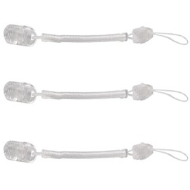 [HNENCIER] Coil Strap, For Babies, Curl Cord, For Preventing Falling Smartphones, Etc., Clip, Thin Type, Simple Clip Included, Fall Loss Prevention (Set of 3, Clear), [Generic]