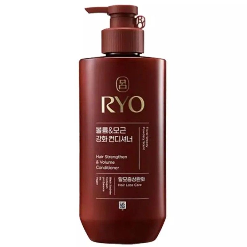 Rye 려 흑운 볼륨&모근강화 컨디셔너 린스 480ml 탈모증상완화 힘없는 머리카락