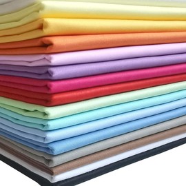 Qililandiy Pack of 16 Cotton Fabric 100% Cotton Sewing Fabrics Multicoloured Patchwork DIY Fabric Package 46 x 56 cm Cut Fabric Squares for Sewing Craft Decoration