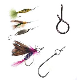 Quick Fly Fishing Snaps Stainless Steel No Knot Fast Snaps Quick Lure Change Clips for Flies Jigs Lures Pack of 100 (M-8mm/0.31"-100pcs)