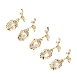 FOMIYES 5pcs Rose Design Nail Charms for Nail Art for Manicure Unique Home Decoration