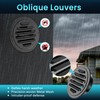 HG Power 4 Inch Black Soffit Vents, Stainless Steel Air