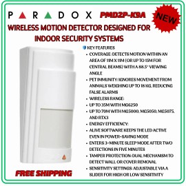 Paradox PMD2P - Wireless PIR Motion Detector With Built-in Pet Immunity - 433MHz