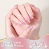 XEAOHESY 1 Sheet Semi Cured Gel Nail Strips, Sticky and