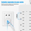 FANDBO 12 en 1 Regleta Multicontacto Extension USB, con 8
