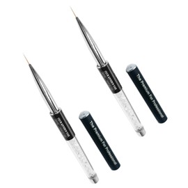 Kenjico Crystal Brush, 302 Medium Liner Brush, 2 Pieces / 켄지코 크리스탈 브러쉬, 302 미디움 라이너 브러쉬, 2개