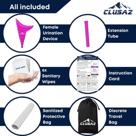 CLUSAZ Urinella - Female Urinal Safe & Discreet Standing to Urinate, purple